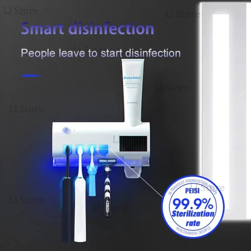 Automatic Solar Energy UV Toothbrush Holder