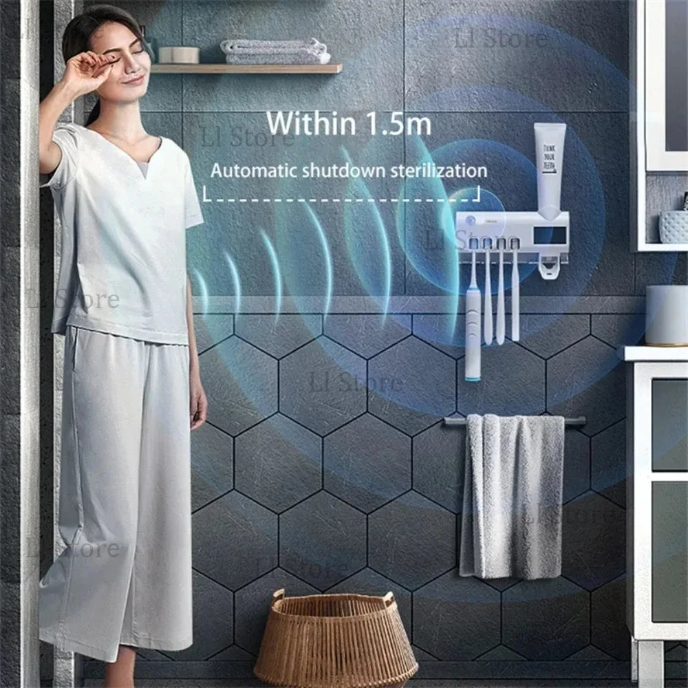 Automatic Solar Energy UV Toothbrush Holder